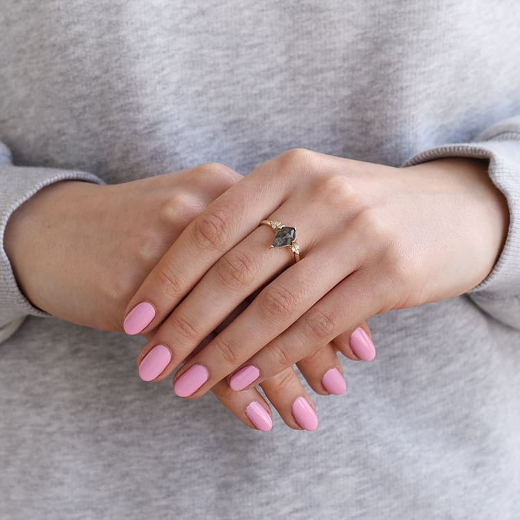 Einzigartiger Verlobungsring mit Moosachat Kettil 89238