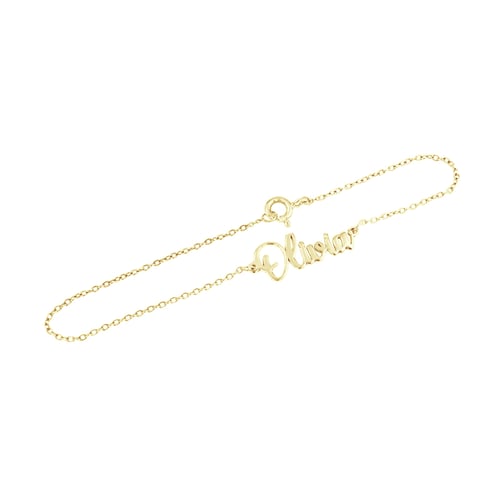 Goldenes Armband mit Namen Elissa