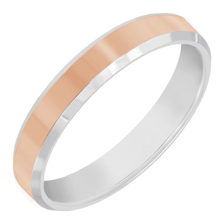 Trauringe aus kombiniertem Gold mit abgeschrägten Kanten Edmundo 66683