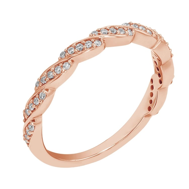 Geflochtener Eternity-Ring mit Diamanten Allan 107907