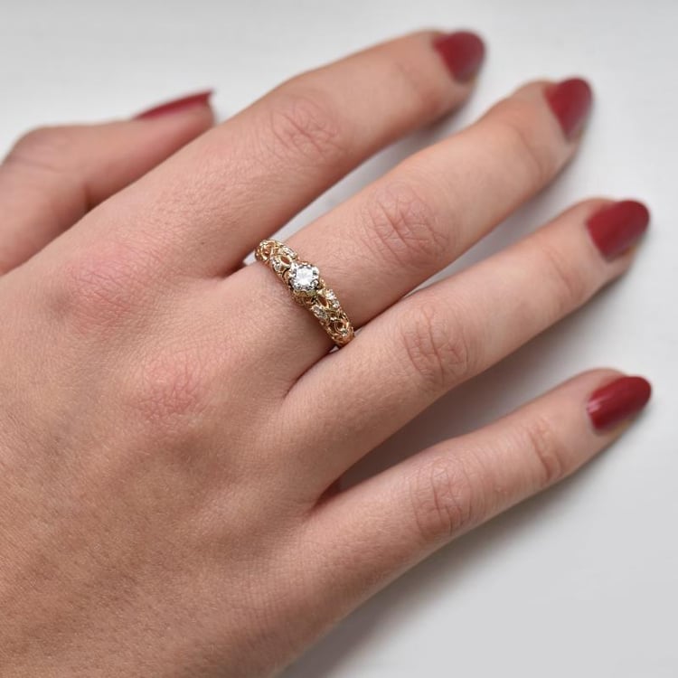 Vintage Verlobungsring mit Lab Grown Diamanten Chantal 65901