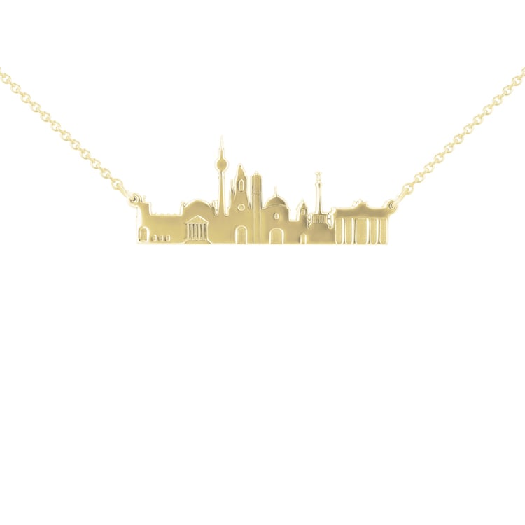 Goldene oder Platinkette mit Anhänger Stadt Berlin 107209