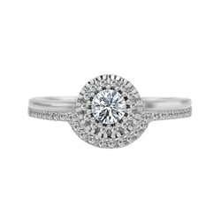 Verlobungsset mit Halo Ring und Diamanten Lieta