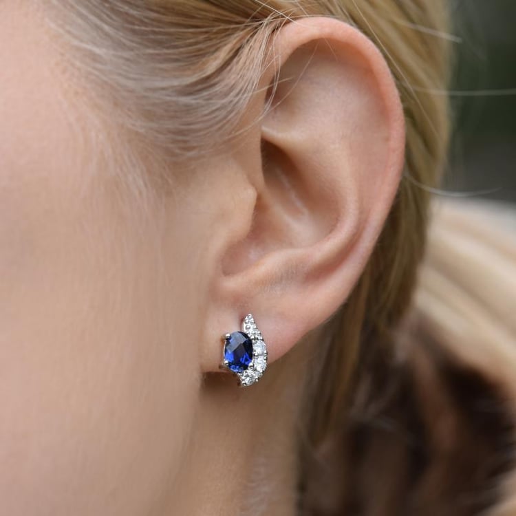 Ohrringe mit Saphiren 13882