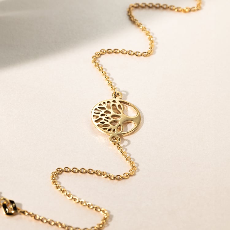 Silbernes Fußkettchen mit Lebensbaum Hope 140757