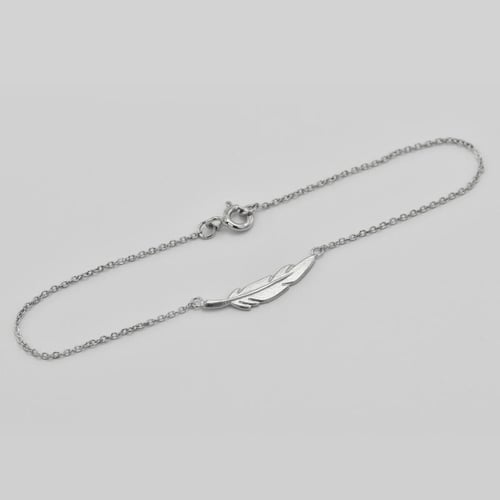 Modisches silbernes Armband Feather