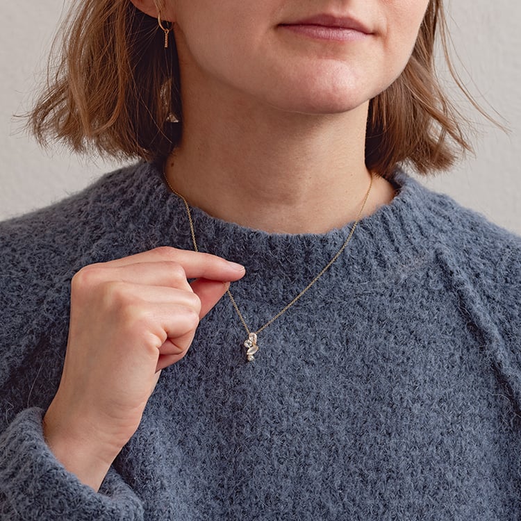 Silber Anhänger mit Topas, Rosenquarz und Mondstein Daisi 132770