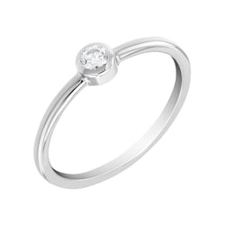 Minimalistischer Ring mit einem Diamanten Emilien