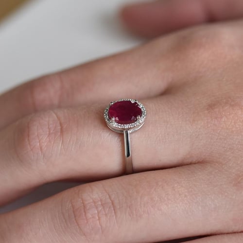 Goldring mit Rubin und Diamanten Arya