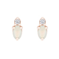 Goldene Cluster-Ohrringe mit Opalen und Diamanten Herve