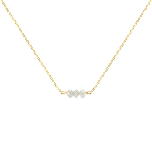 Goldener Choker mit Diamanten-Perlen Xanadie