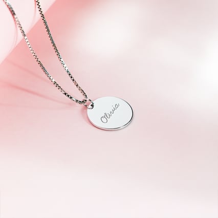 Goldener Anhänger mit beidseitiger Gravur Leasy