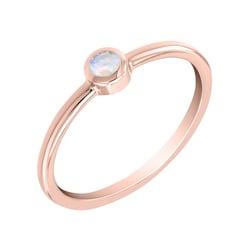 Goldener minimalistischer Ring mit Mondstein Emilien