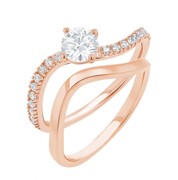 Verlobungs-Set aus Ringen mit Lab Grown Diamanten 156025