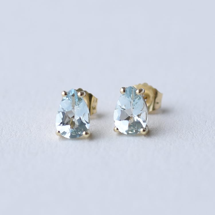 Ohrringe mit Aquamarin Tränen 61862