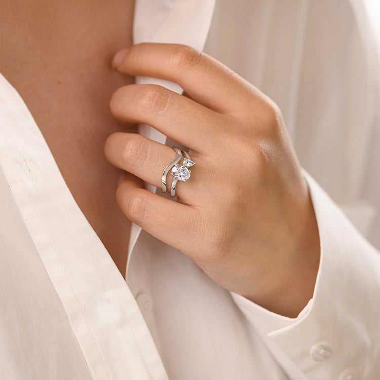 Romantisches Verlobungs-Set mit Lab Grown Diamantringen Leila 156833