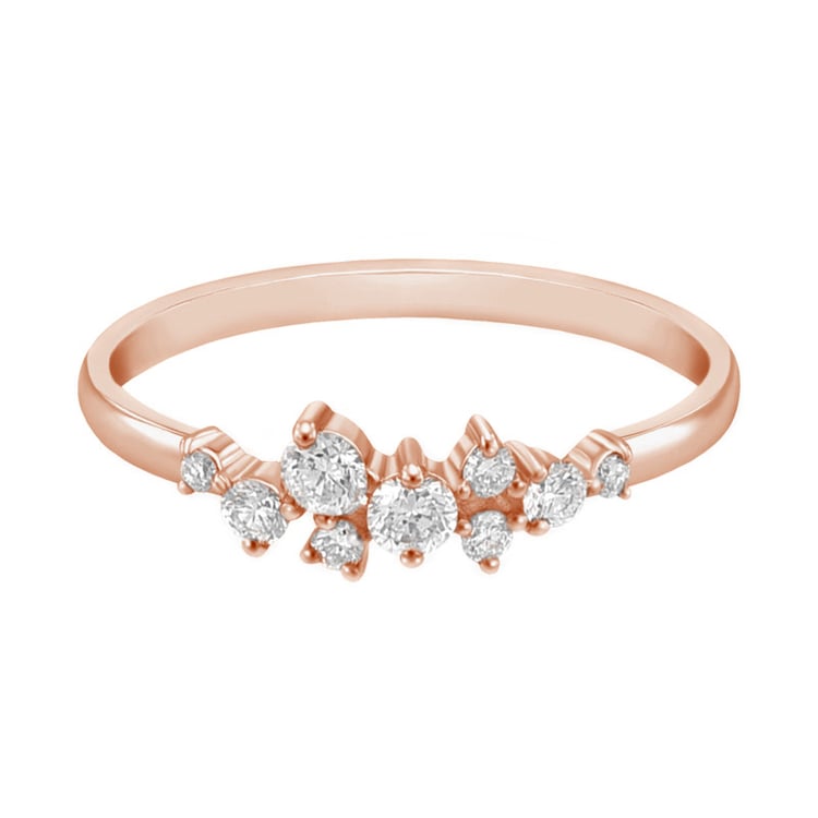 Cluster-Ring mit Lab Grown Moissaniten Isolde 133246