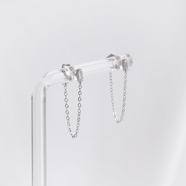 Ohrringe mit Lab Grown Baguette-Diamanten Neilina 93345