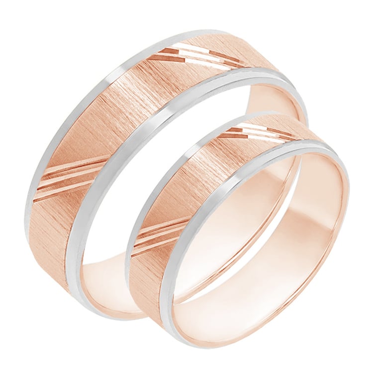 Eheringe aus Gold mit Muster Otho 80389