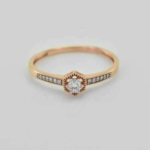 Silberner Ring mit seitlichen Lab Grown Diamanten Plautine