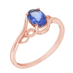 Goldring mit ovalen Tansaniten Musa