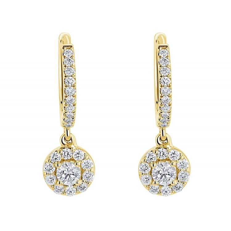 Silberne runde Ohrringe mit natürlichen Diamanten 161738