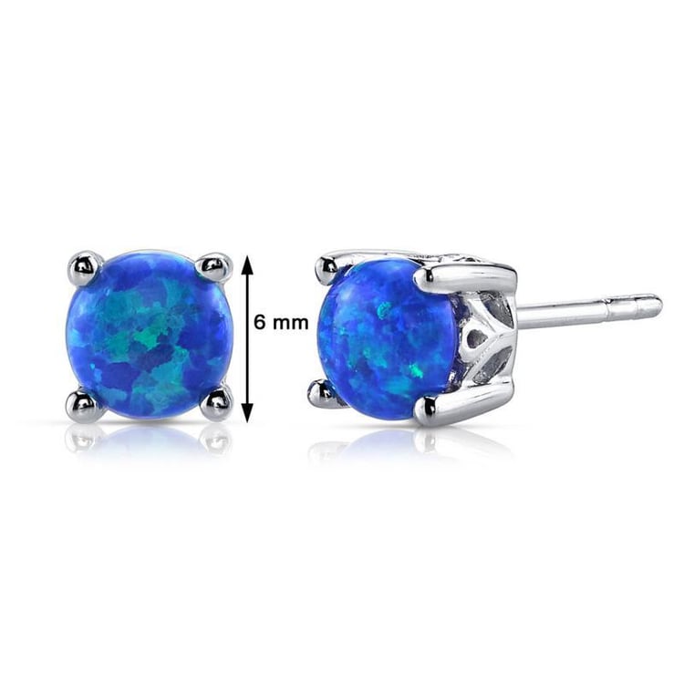 Silbernes Schmuckset mit blauen Opalen Bel 7137