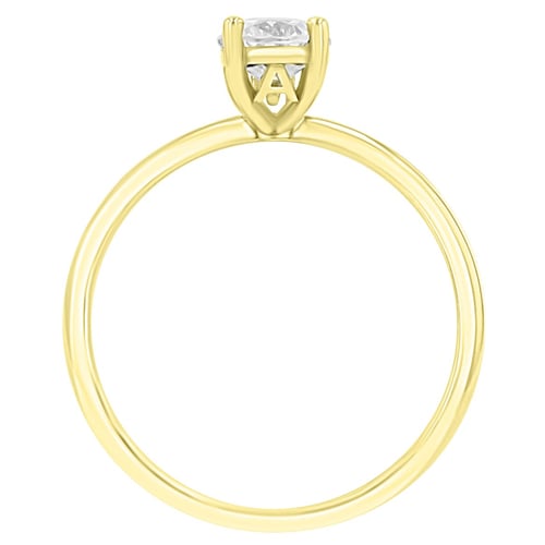 Verlobungsring mit Buchstabenund Lab Grown Diamanten Frost