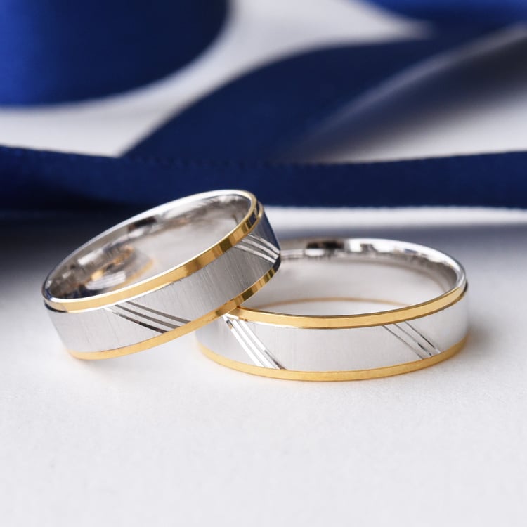 Eheringe aus Gold mit Muster Otho 77263