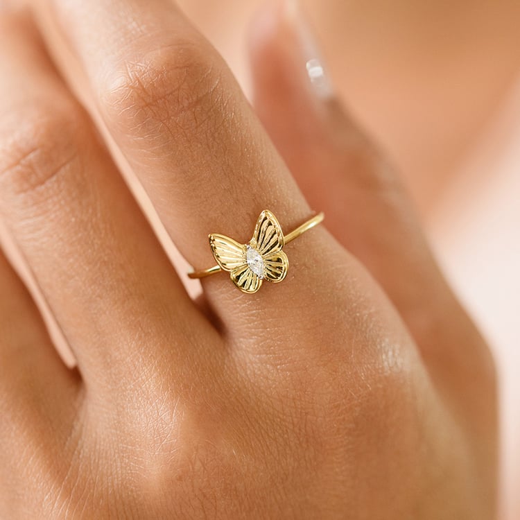Ring aus Gold mit Lab Grown Diamanten Rachel 161403