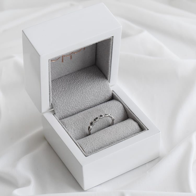 Memoire Ring mit Diamanten in Schwarz Hadya 92290