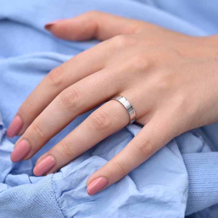 Moderne Eheringe aus kombiniertem Gold Mouline 28538