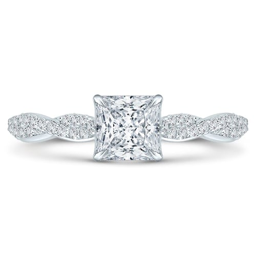 Goldener Verlobungsring mit Diamanten Boaz