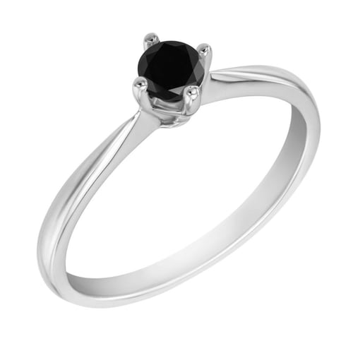Verlobungsring mit schwarzem Diamanten Sevati