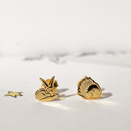 Silberne Ohrstecker Der Kleine Prinz und der Fuchs