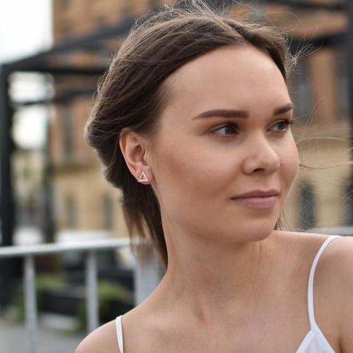 Goldene maxi Dreieck-Ohrringe Beli