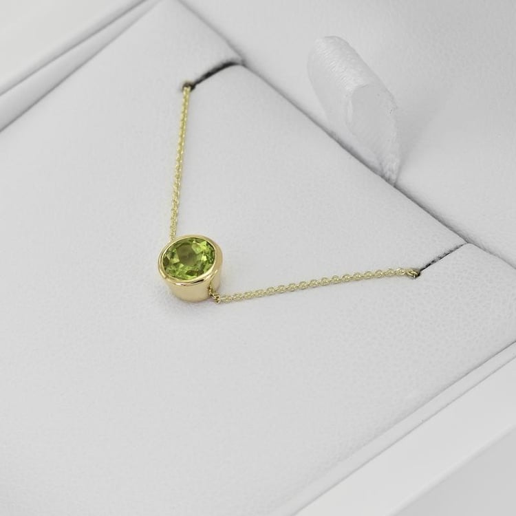 Goldenes Armband mit Olivin Arleth 37971