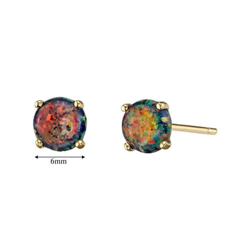 Schwarzes Schmuckset mit Opalen aus Gold Vanna