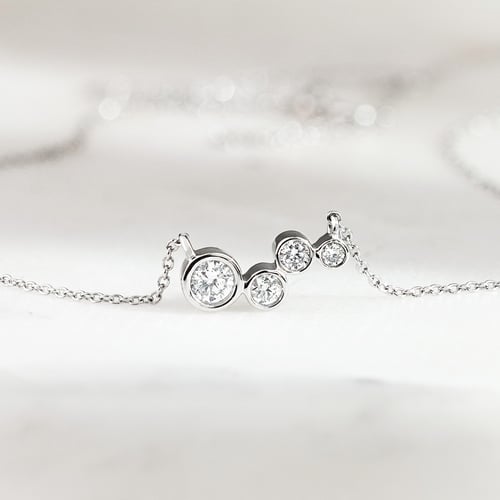 Moderne Goldene Halskette mit Diamanten Viola