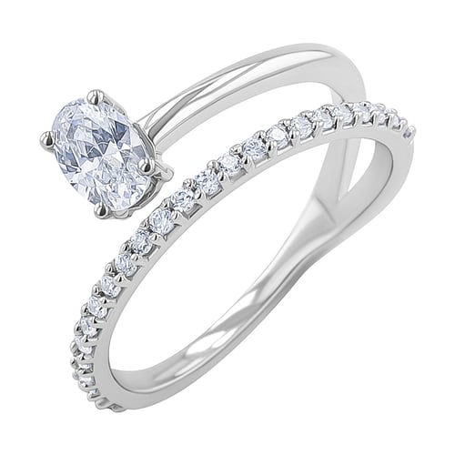 Unkonventioneller Verlobungsring mit Diamanten Lori
