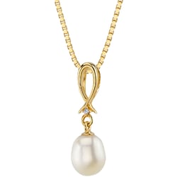 Goldener Anhänger mit Perle und Zirkonia Braylen