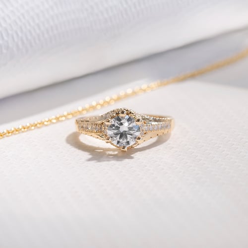 Verlobungsring mit Diamanten Heshmy