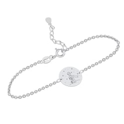 Silbernes Armband Der Kleine Prinz mit Rose und Gravur