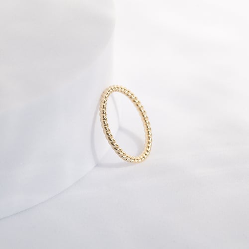Silberner geflochtener Ring Twisty