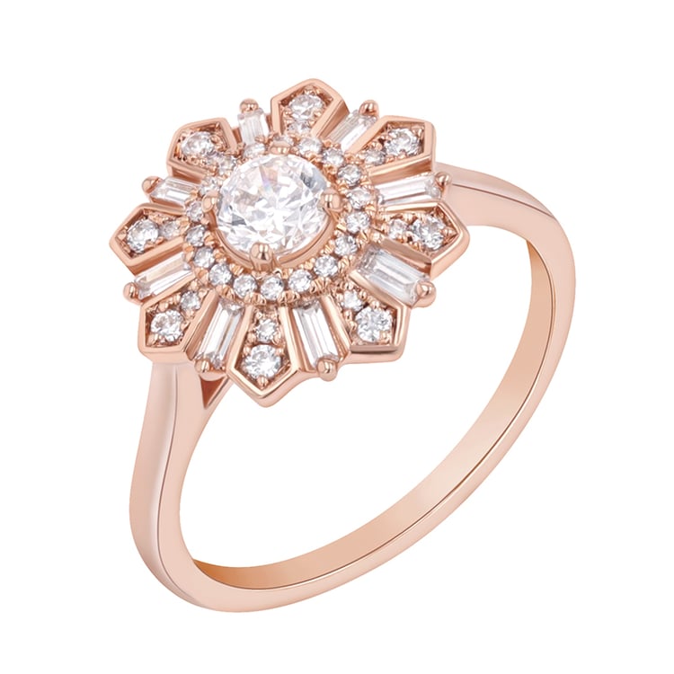 Ring mit Diamanten in Blumenform Buck 89099