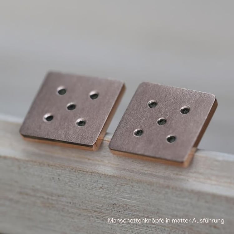 Goldene Manschettenknöpfe mit schwarzen Diamanten Orien 165377