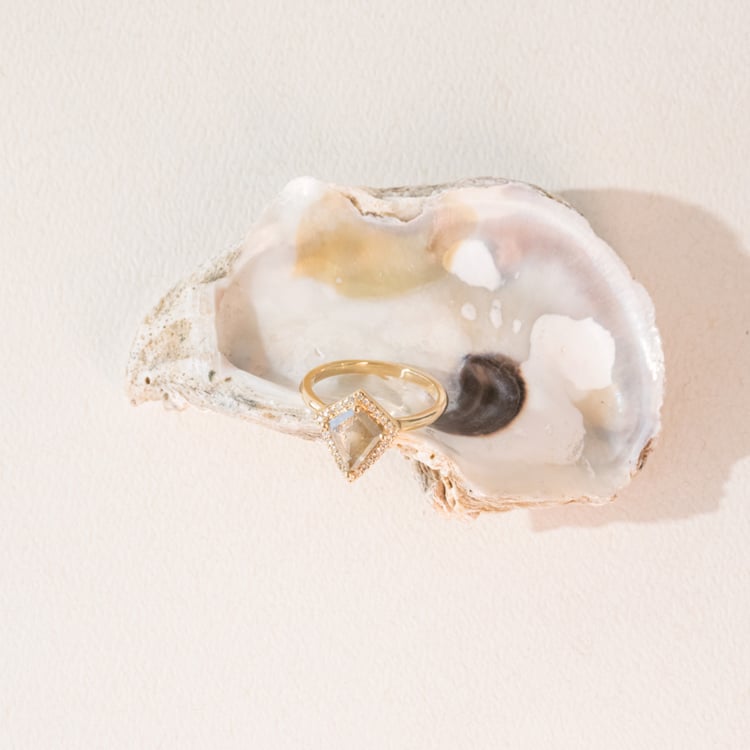 Ring mit Salt and Pepper Diamanten in Kite-Form Bjorn 100983