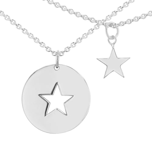Silbernes Schmuckset in Sternform für Zwei Pixie