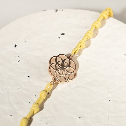 String Armband mit dem Yoga Symbol Flower of Life