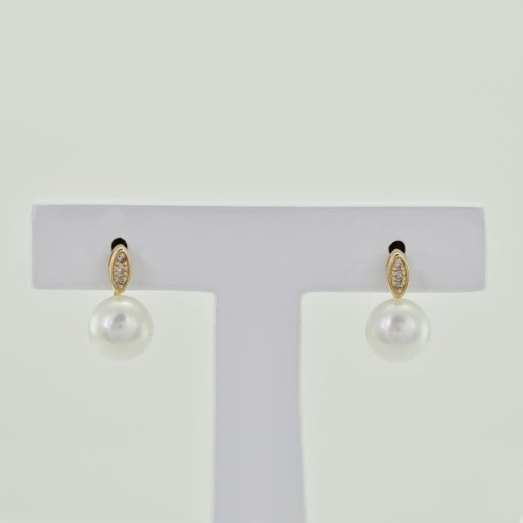 Perlenohrringe aus Gold und mit Diamanten Holis 42680